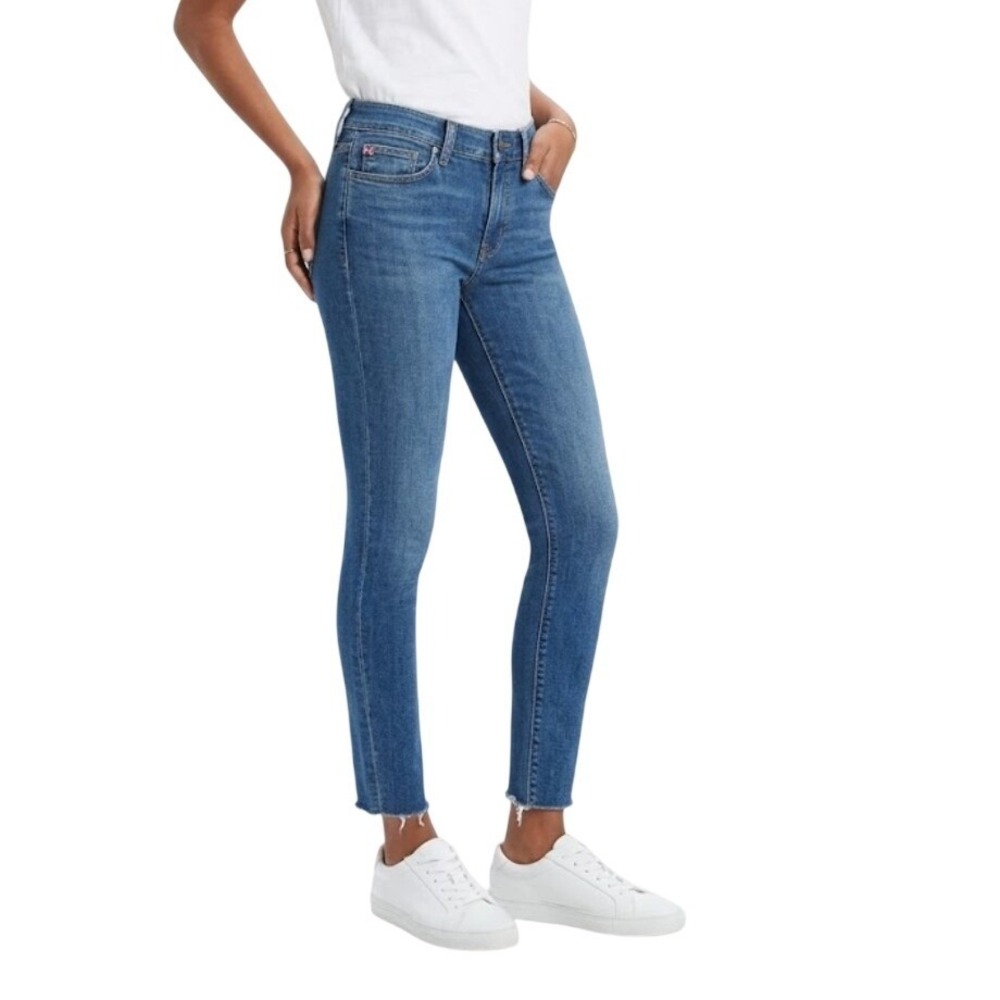 HUDSON Natalie Super Skinny Jeans Medium Wash Raw‎ Hem Size 28